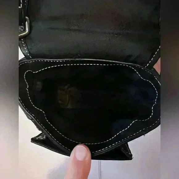 COACH CANON BLK LEATHER MESSENGER CAMERA CAMCORDER SHOULDER BAG PURSE 90's HTF - Picture 7 of 8